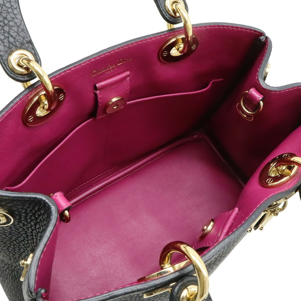 Christian Dior Diorissimo Mini Handbag/Shoulder Bag in Black Leather - Picture 8 of 9